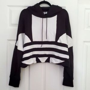 Cropped Adidas Hoodie - Large